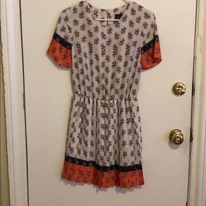 Topshop floral pleeted dress